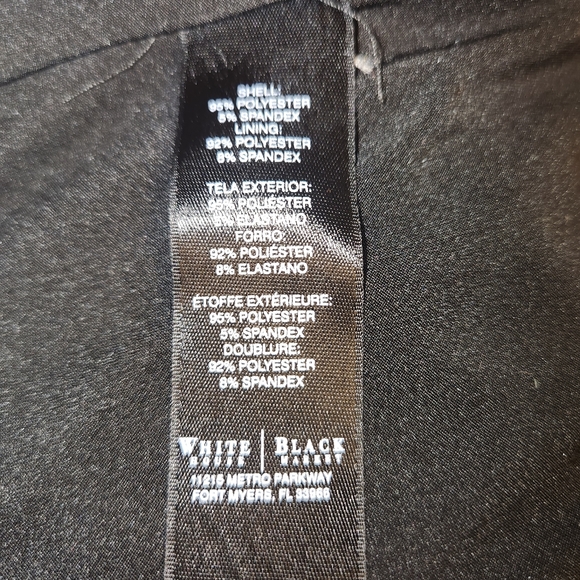 White House Black Market Black and White 3/4 Sleeve Shift Dress Medium M EUC - Picture 6 of 8